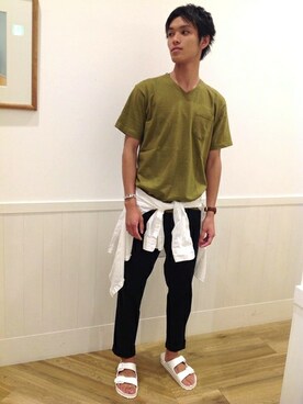 「SHIPS Days（シップスデイズ）のアイテム」を使った、竹内さん（メンズ・182cm）の夏コーディネート