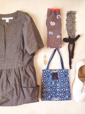 「春ワンピ」｜「アイテム（その他シューズ）」を使った、kiikun*さん（レディース・158cm）の春コーディネート