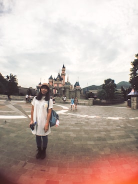 「NET（ネット）のアイテム（ハット）」を使った、Haruwuさん（レディース・163cm）の秋コーディネート