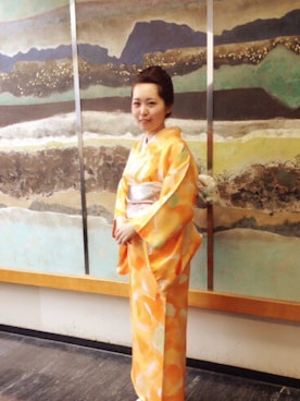 「ぼかし柄」｜なっちんさん（レディース・158cm）の春コーディネート