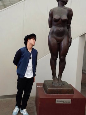 「STUDIOUS（ステュディオス）のアイテム（ミリタリージャケット）」を使った、GEMさん（メンズ・172cm）の秋コーディネート