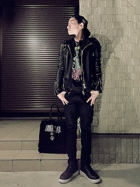 「ny（エヌワイ）のアイテム」を使った、Kazukiさん（メンズ・167cm）の冬コーディネート