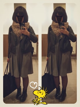 「ボブ女子」｜かなもさん（レディース・162cm）の冬コーディネート