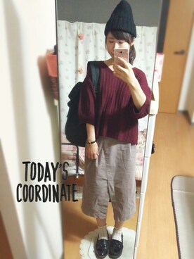 「w closet」｜「アイテム（腕時計）」を使った、minako＊さん（レディース・155cm）の秋コーディネート