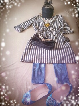 「＃デニム」｜「アイテム（ワンピース/ドレス）」を使った、LOLLYPOPさん（レディース・162cm）の夏コーディネート