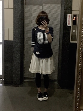 「Mansant（マンサント）のアイテム」を使った、maki@kさん（レディース・159cm）の夏コーディネート