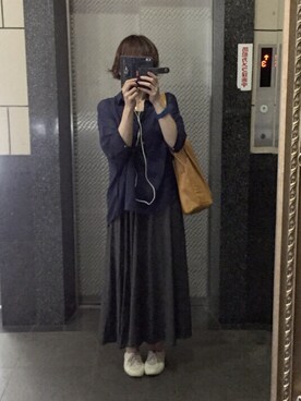 「YEVS（イーブス）のアイテム（ワンピース/ドレス）」を使った、maki@kさん（レディース・159cm）の夏コーディネート