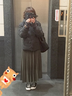 「YEVS（イーブス）のアイテム（スカート）」を使った、maki@kさん（レディース・159cm）の冬コーディネート