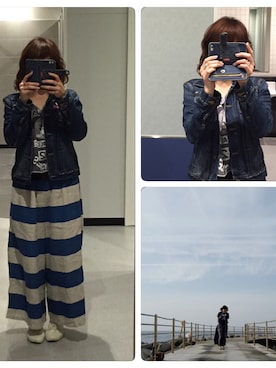「US RAGS（ユーエスラグス）のアイテム（トップス）」を使った、maki@kさん（レディース・159cm）の春コーディネート