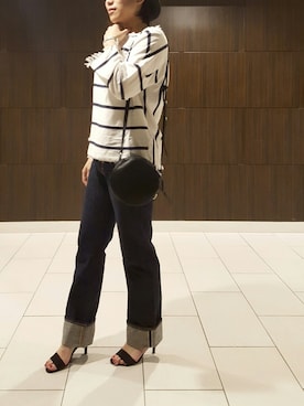 「ZARA（ザラ）のアイテム（Tシャツ/カットソー、ホワイト系）」を使った、MAYUMI YOKOTAさん（レディース・160cm）の夏コーディネート