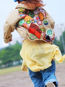 「ワッペン」｜「アイテム（その他アウター）」を使った、せりおさん（レディース・153cm）の夏コーディネート