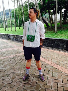 「MARC JACOBS（マークジェイコブス）のアイテム（リング）」を使った、sandoz.fanさん（メンズ・175cm）の夏コーディネート