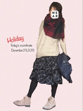 「URBAN RESEARCH Sonny Label（アーバンリサーチサニーレーベル）のアイテム（チュニック）」を使った、kiimaさん（レディース・168cm）の冬コーディネート