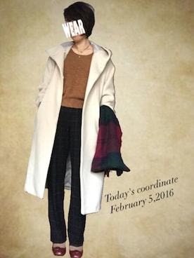 「JOURNAL STANDARD（ジャーナルスタンダード）のアイテム（その他アウター）」を使った、kiimaさん（レディース・168cm）の冬コーディネート