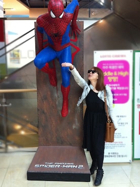 「Spider-Man」｜미란쏭さん（レディース・160cm）の夏コーディネート