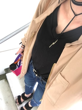 「Aco Design（アコデザイン）のアイテム（トップス）」を使った、 は  なさん（レディース・156cm）の秋コーディネート