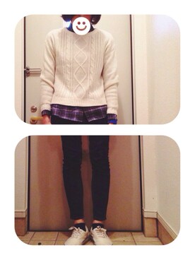 「MHL.（エムエイチエル）のアイテム（その他アウター）」を使った、まこさん（レディース・171cm）の冬コーディネート