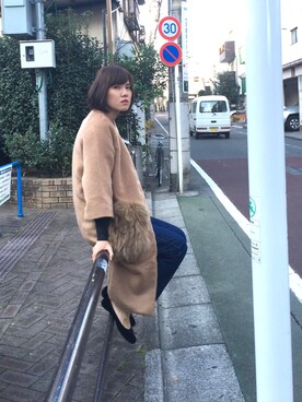 「DHOLIC（ディーホリック）のアイテム（その他アウター）」を使った、まこさん（レディース・171cm）の秋コーディネート
