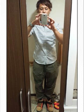 「G-（ジー）のアイテム」を使った、yuさん（メンズ・182cm）の秋コーディネート