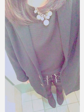 「RETRO GIRL（レトロガール）のアイテム（ダウンジャケット/コート）」を使った、kaedeさん（レディース・156cm）の秋コーディネート