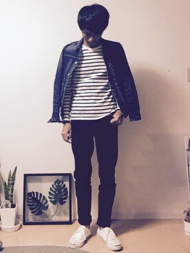 「コンバンース」｜「アイテム（ジャケット/アウター）」を使った、YANAっさんさん（メンズ・173cm）の春コーディネート
