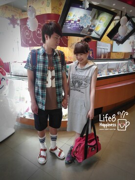 「Life8」｜「アイテム（ワンピース/ドレス）」を使った、life8さん（レディース・161cm）の夏コーディネート