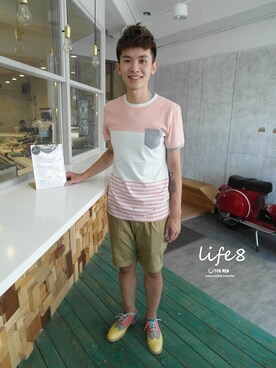 「Life8」｜「アイテム（その他シューズ）」を使った、life8さん（メンズ・180cm）の夏コーディネート