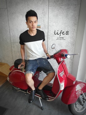 「Life8」｜「アイテム（その他シューズ）」を使った、life8さん（メンズ・180cm）の夏コーディネート