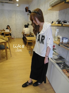 「Life8」｜「アイテム（その他シューズ）」を使った、life8さん（レディース・160cm）の夏コーディネート