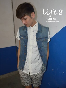 「Life8」｜「アイテム（パンツ）」を使った、life8さん（メンズ・180cm）の夏コーディネート