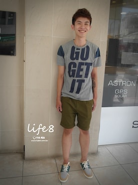 「Life8」｜「アイテム（その他シューズ）」を使った、life8さん（メンズ・180cm）の夏コーディネート
