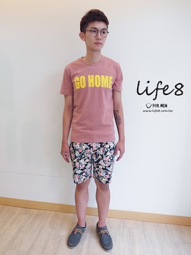 「Life8」｜「アイテム（パンツ）」を使った、life8さん（メンズ・180cm）の夏コーディネート