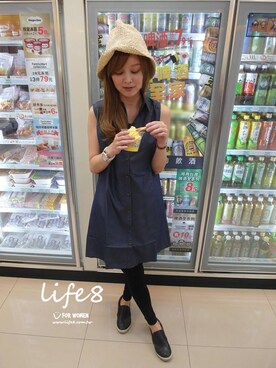 「Life8」｜「アイテム（ワンピース/ドレス）」を使った、life8さん（レディース・160cm）の夏コーディネート