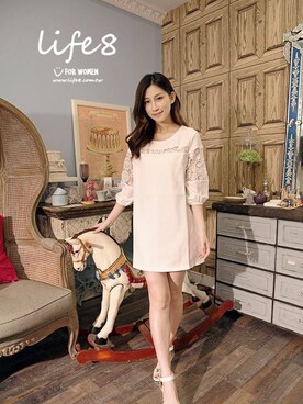 「Life8」｜「アイテム（ワンピース/ドレス）」を使った、life8さん（レディース・165cm）の夏コーディネート