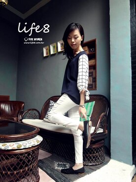 「Life8」｜「アイテム（その他シューズ）」を使った、life8さん（レディース・165cm）の秋コーディネート