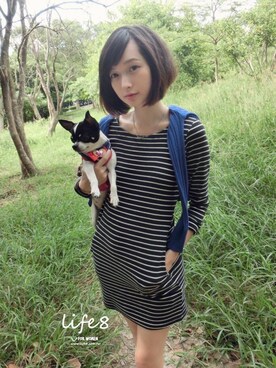 「Life8」｜「アイテム（ワンピース/ドレス）」を使った、life8さん（レディース・165cm）の秋コーディネート