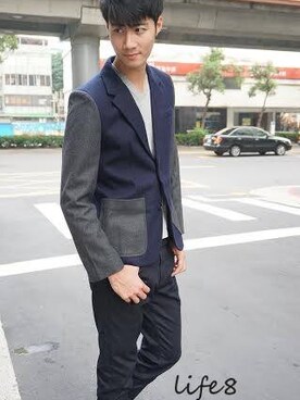 「Life8（ライフエイト）のアイテム（ジャケット/アウター）」を使った、life8さん（メンズ・180cm）の冬コーディネート