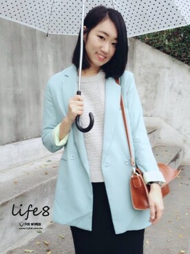 「Life8（ライフエイト）のアイテム（ジャケット/アウター）」を使った、life8さん（レディース・165cm）の冬コーディネート