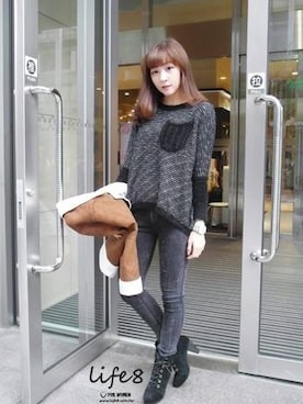 「Life8」｜「アイテム（その他）」を使った、life8さん（レディース・165cm）の冬コーディネート