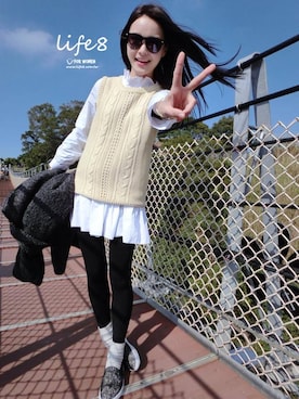 「Life8（ライフエイト）のアイテム」を使った、life8さん（レディース・165cm）の冬コーディネート