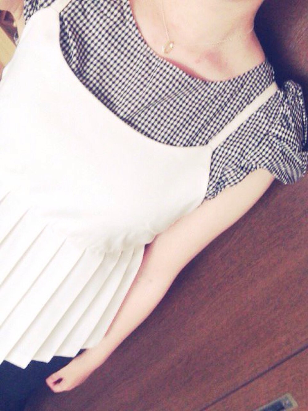 「日常」｜「HEART MARKETのアイテム（その他パンツ、ブラック系）」を使った、chiyu:)さん（レディース・158cm）の春コーディネートの1枚目の写真