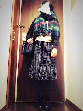 「日常」｜「アイテム（その他アウター）」を使った、chiyu:)さん（レディース・158cm）の冬コーディネート