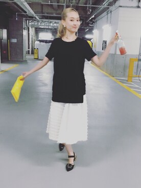 「Charlotte Olympia（シャーロットオリンピア）のアイテム（サンダル）」を使った、Ｕｌｕさん（レディース・165cm）の夏コーディネート