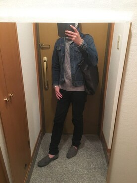 「アイテム（腕時計、パープル系）」を使った、tanさん（メンズ・177cm）の秋コーディネート