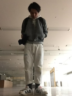 「アイテム（その他アウター）」を使った、ｶﾝﾅﾑｽﾀｲﾙさん（メンズ・179cm・20代）の春コーディネート