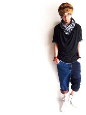 「ハイカット」｜ma-cさん（メンズ・170cm・20代）の夏コーディネート