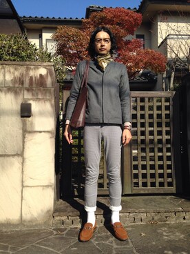 「バッグ」｜「アイテム（その他アウター）」を使った、シンイチロウさん（メンズ・179cm）の秋コーディネート
