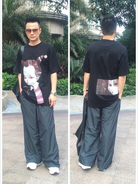 「XANDER ZHOUのアイテム」を使った、J Huangさん（メンズ・173cm）の秋コーディネート