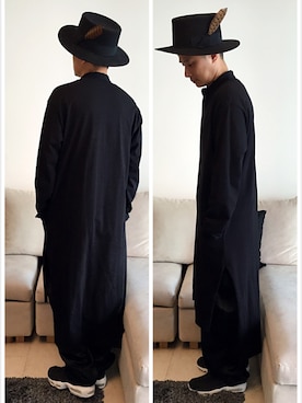 「SAINT LAURENT PARIS（サンローランパリ）のアイテム（帽子）」を使った、J Huangさん（メンズ・173cm）の春コーディネート
