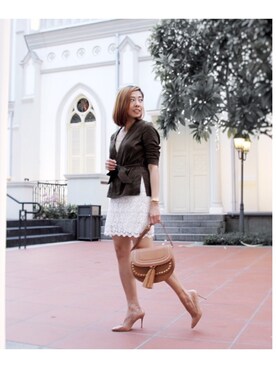 「H&M（エイチ・アンド・エム）のアイテム（ミリタリージャケット）」を使った、Everestさん（レディース・163cm）の夏コーディネート